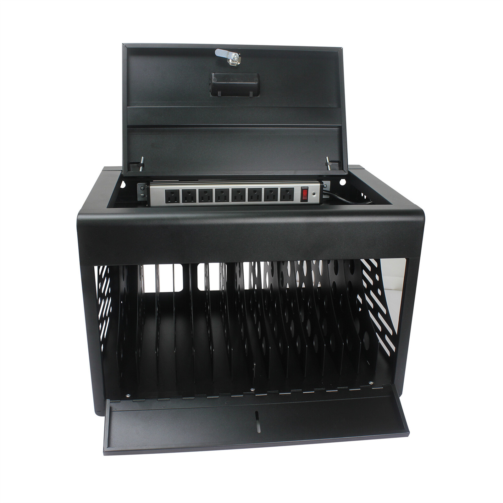 16-Device Charging Station Charger Laptop Hood Storage Locking Charging Cabinet