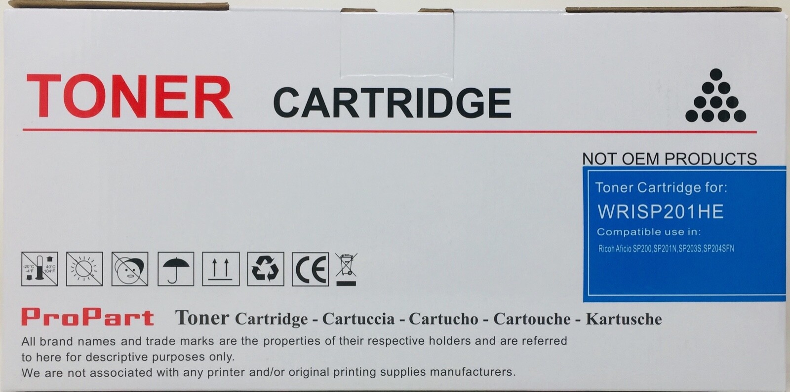 Compatible Black Toner 407254-SP201HE For Ricoh Aficio SP 213SFw (2,600 Pages)