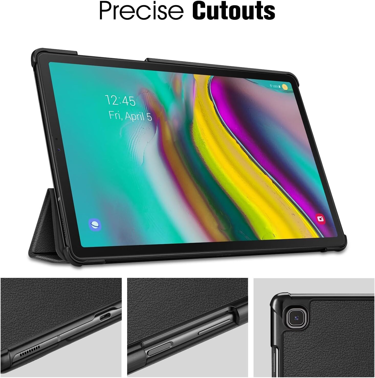 Case for Samsung Galaxy Tab S5e 10.5 Inch (2019) Ultra Thin Tri-Fold Shell Cover