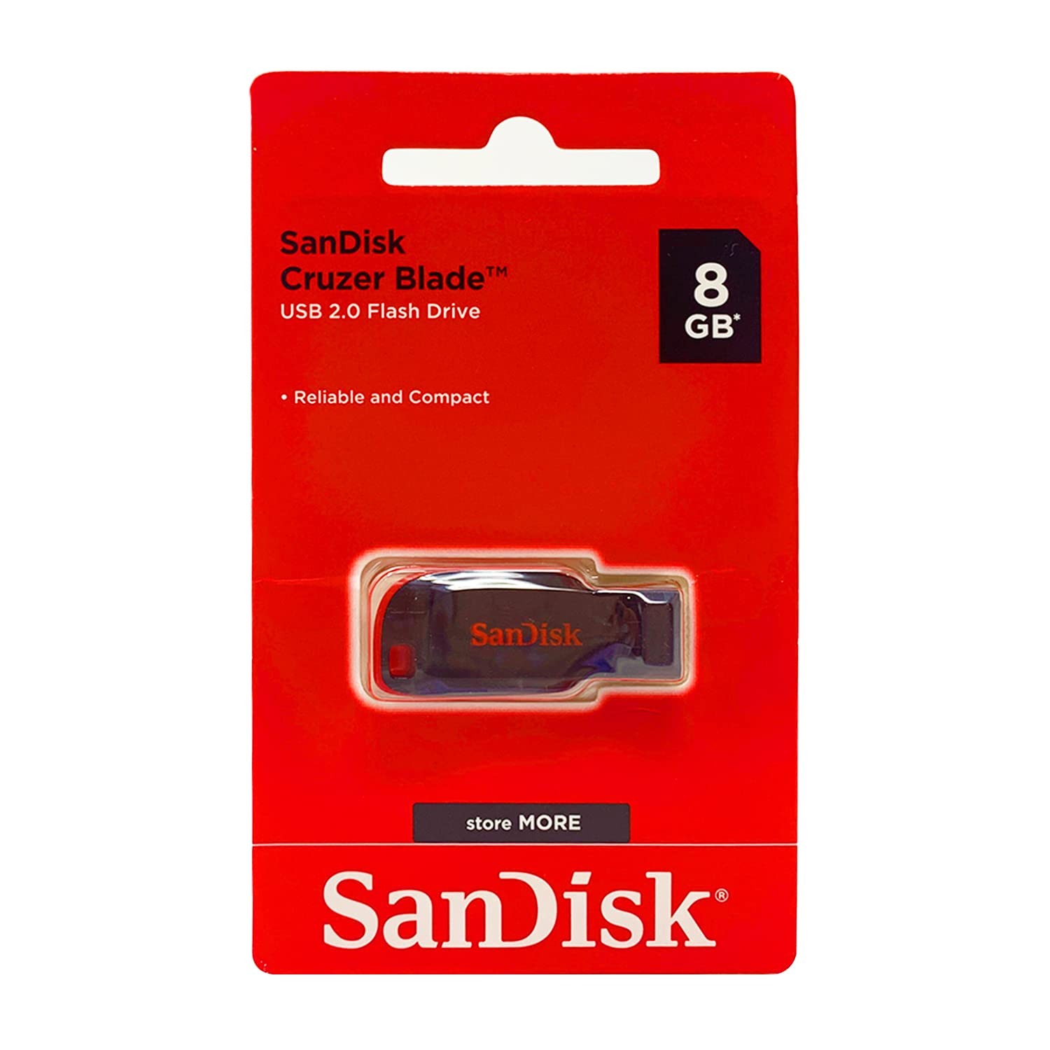 SanDisk Cruzer Blade 8GB USB Flash Drive Portable Secure Storage Black