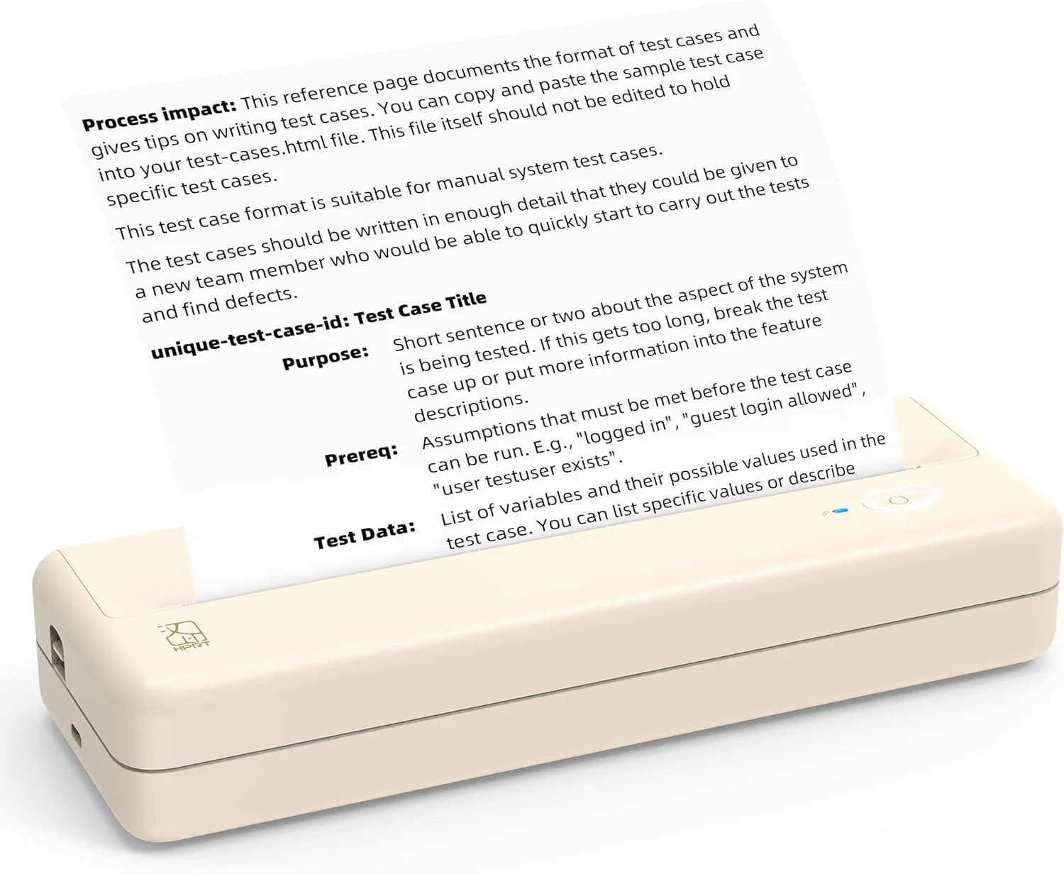 Wireless Printer, Portable Thermal Inkless Printer Compatible with Android Ios P