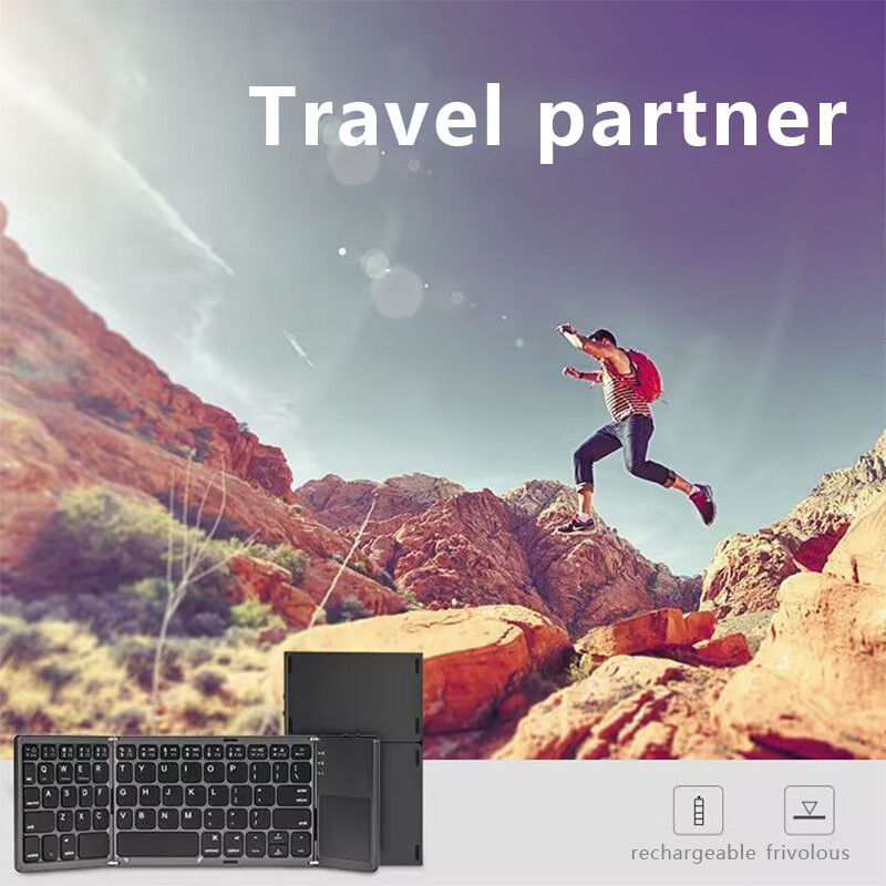 Mini Folding Wireless Bluetooth Keyboard with Touchpad for Laptop Tablet Phone