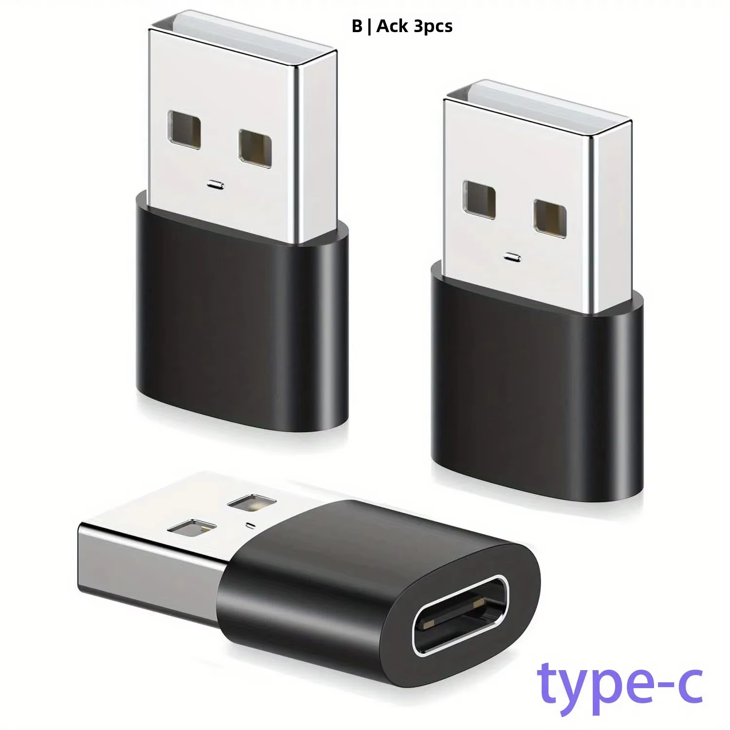 3 PACK USB C 3.1 Type C Female to USB 3.0 Type A Male Port Converter Adapter NEW