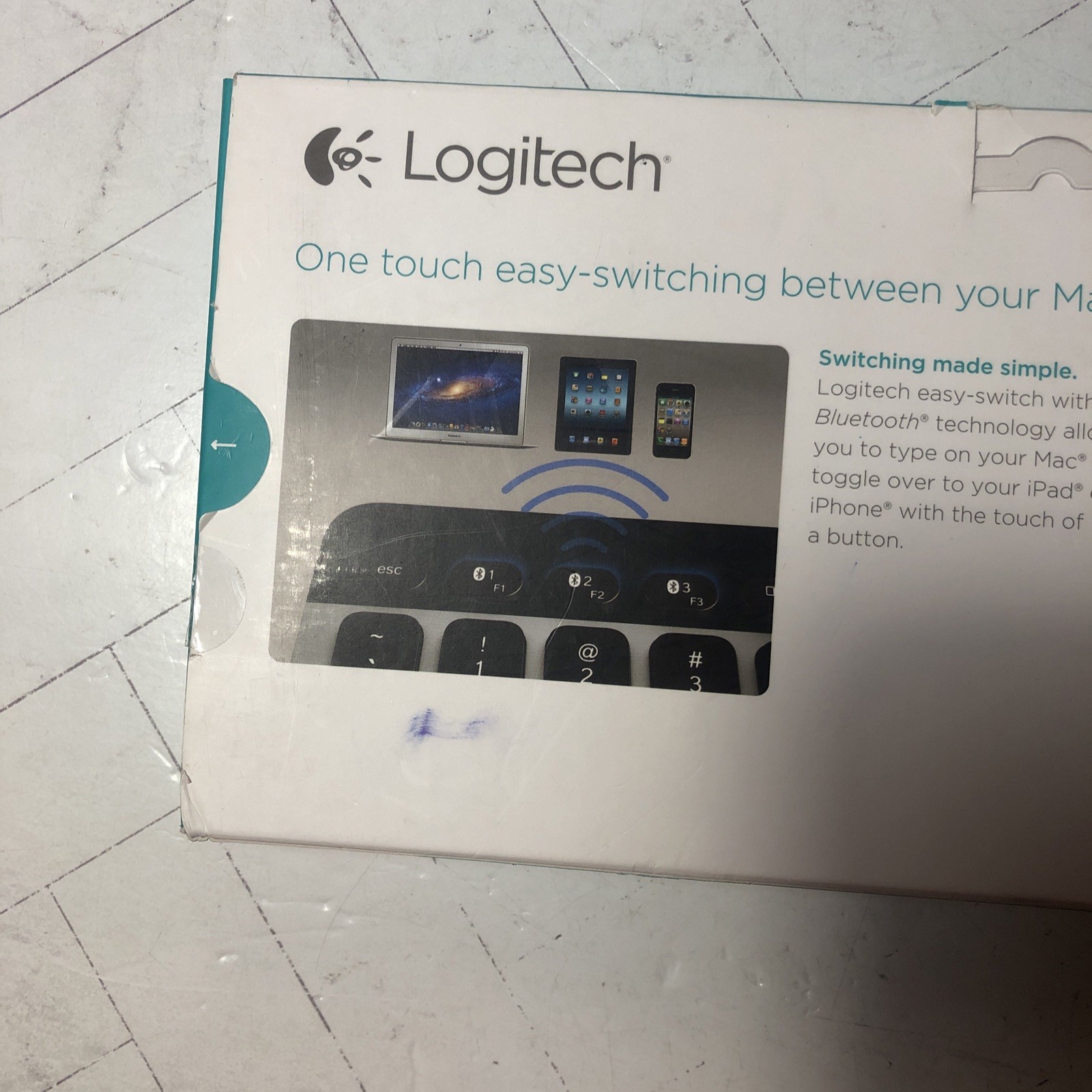 Logitech K811 920-004161 Wireless Keyboard Bluetooth Mac, iPad & iPhone Sealed