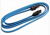 17″ BLUE STRAIGHT SATA SERIAL ATA HDD HARD DRIVE OPTICAL DATA CABLE 2pk