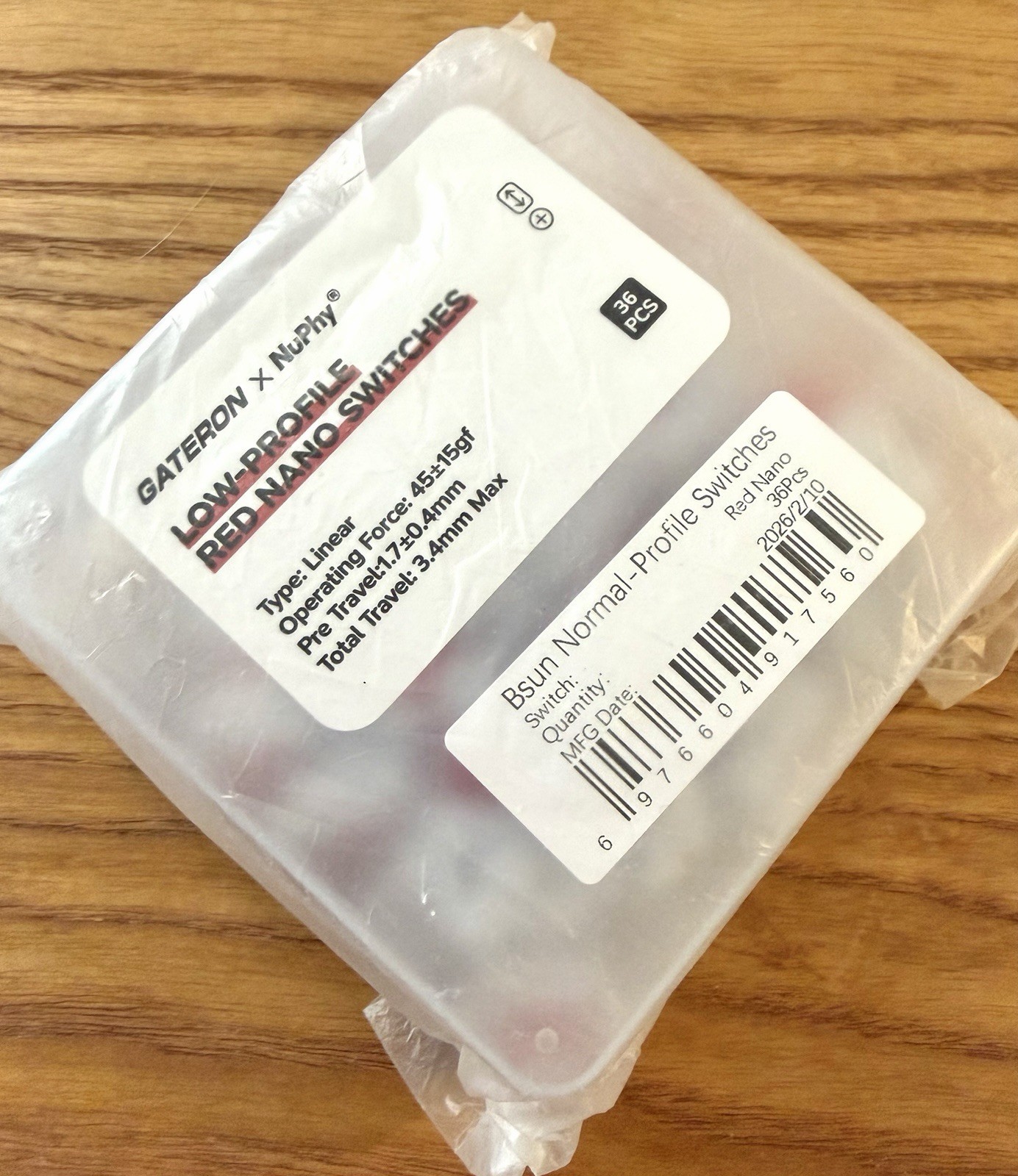 Nuphy Gateron Low Profile Red Nano Switches For Nuphy Air V3 – Brand New