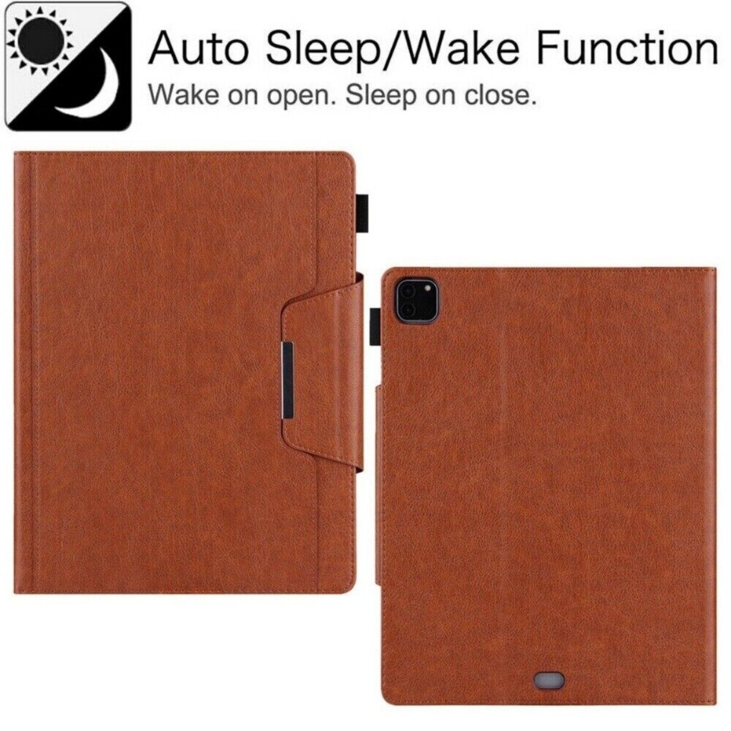 For iPad 5th/6th/7th/8th/9th Gen Pro 11″ M4 Air 11 M2 Mini 6 Leather Case Cover