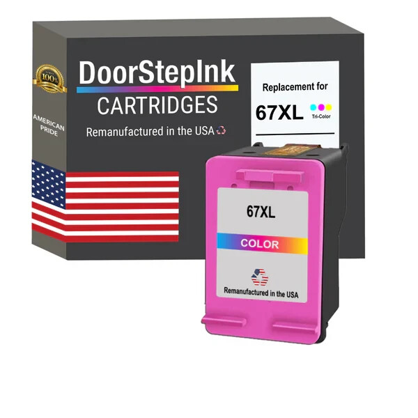 DoorStepInk Compatible Ink Cartridge HP 67XL (3YM58AN) Color High Yield USA