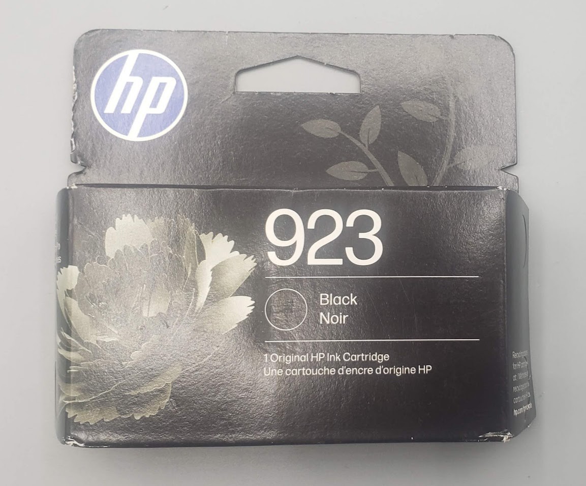 Genuine HP 923 Ink Cartridge Black Exp 11/2027 Sealed NIB
