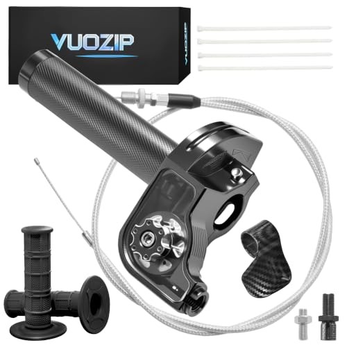 7/8″ 22mm CNC Quick Twist Throttle Kit – Universal Aluminum Type A Black