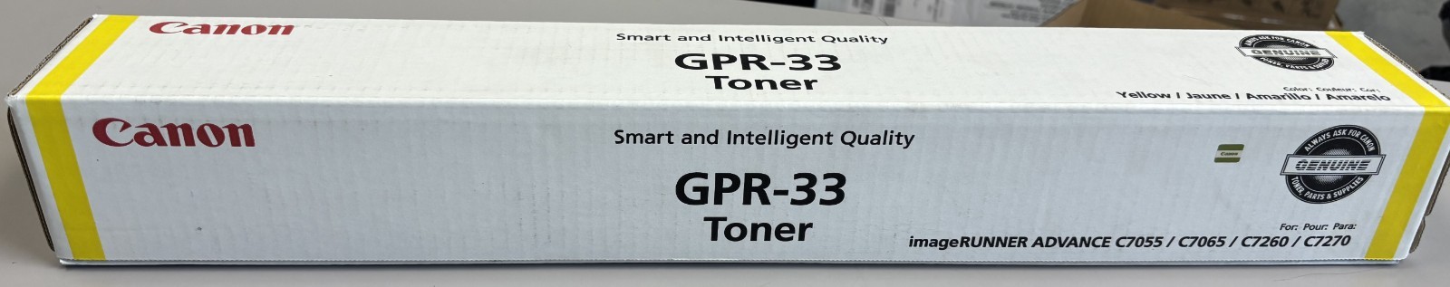 Canon Genuine GPR-33 Yellow Toner 2804B003 OEM Original ADV C7055 C7260 C7270