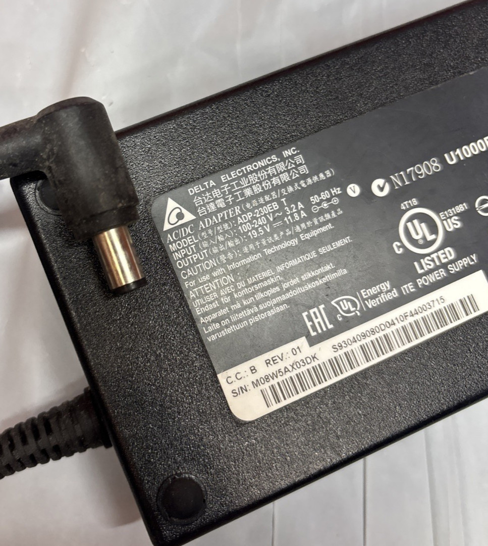 Delta ac/dc adapter adp-230eb t 19.5V 11.8A big barrel end