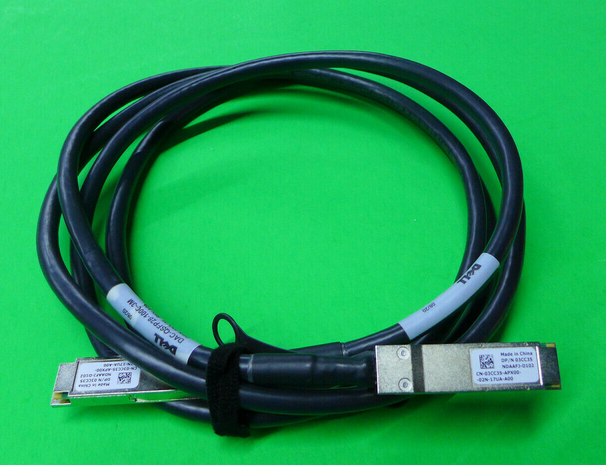 NEW Dell QSFP28 100G Direct Attach Copper Cable Assembly 3M 3CC35