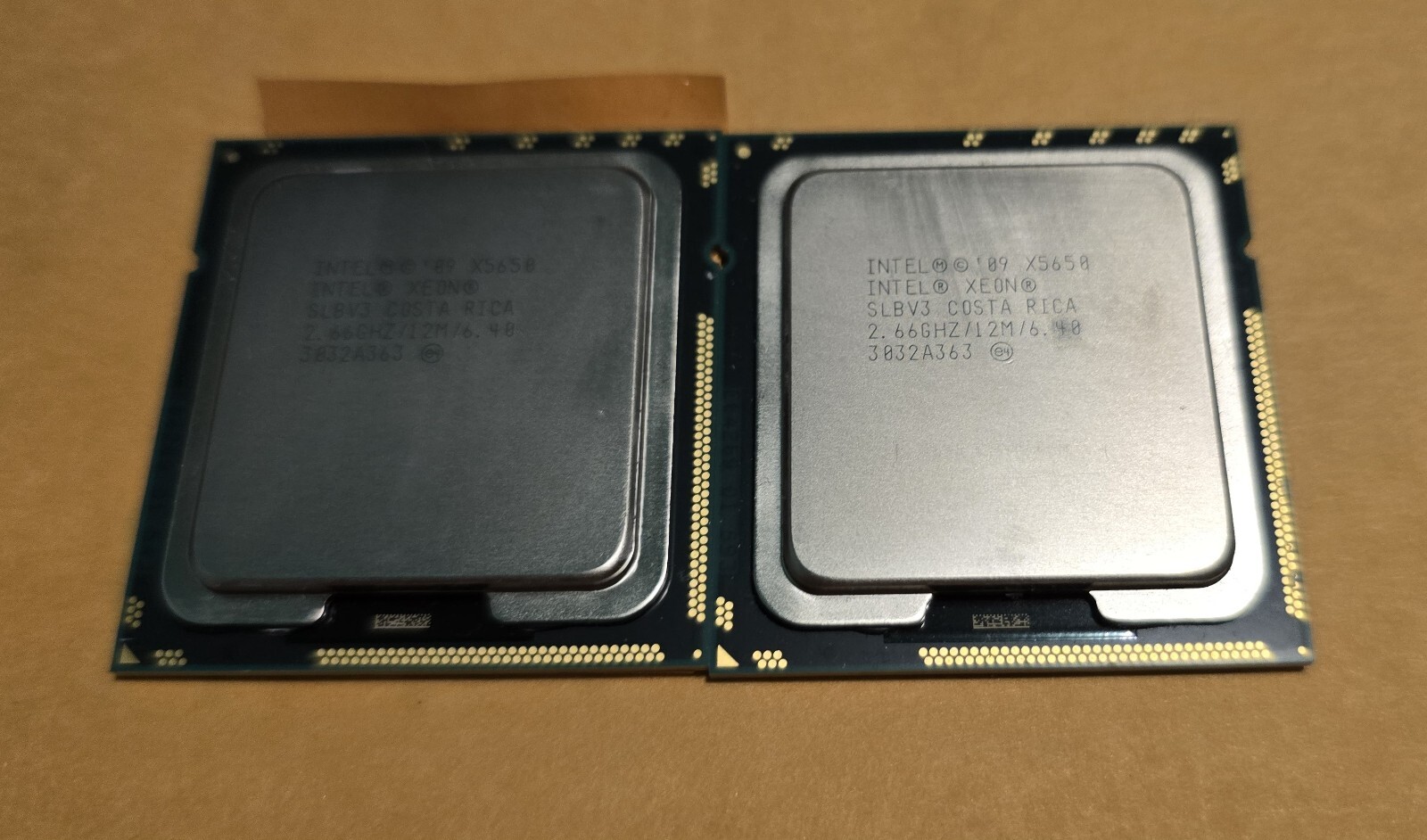 Matched pair Intel Xeon X5650 2.66GHz 12MB LGA1366 6-core CPU SLBV3