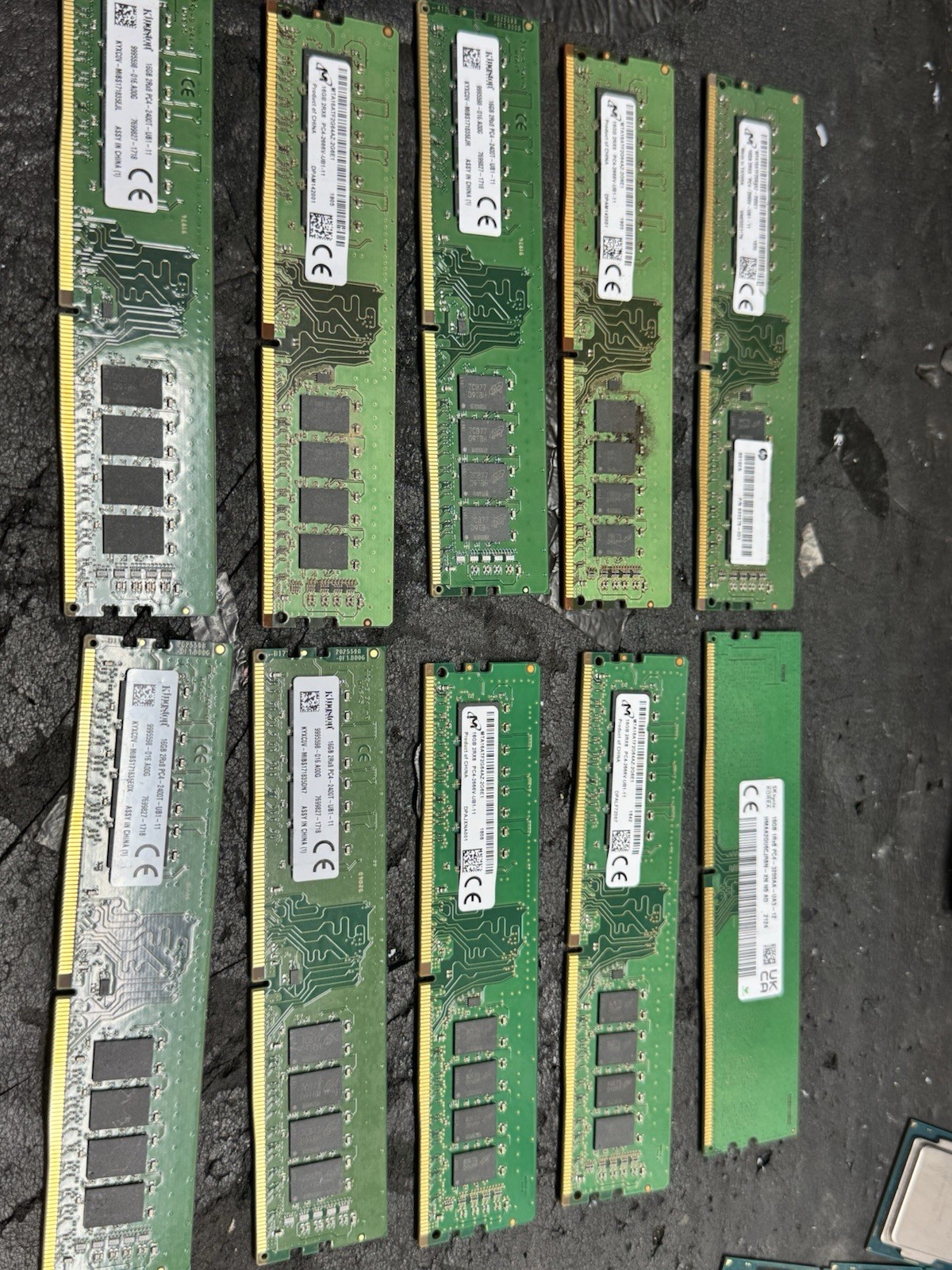 Micron 16GB) DDR4 2133MHz (PC4-2600V 288-Pin Desktop Memory RAM 10pcs Mix