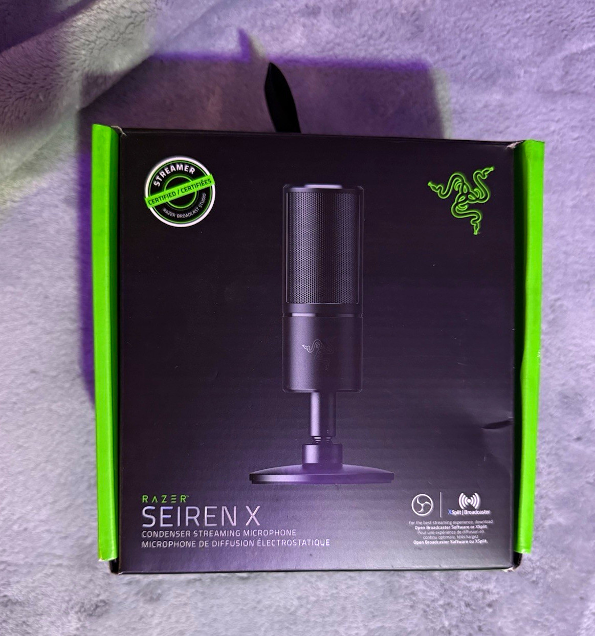 Razer Seiren X Condenser Streaming Microphone, Freestanding, Black