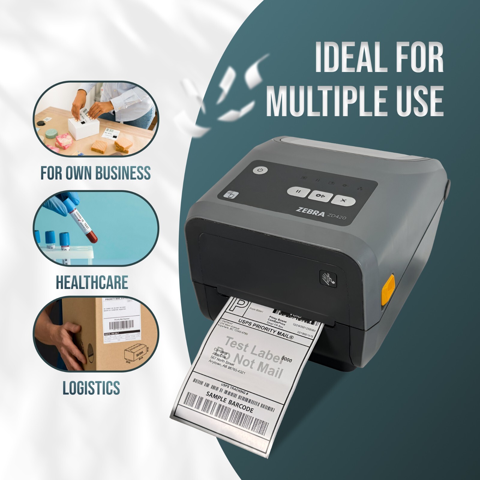 Zebra ZD420 Easy-to-Use Thermal Transfer Business 4×6 Label Printer 300 dpi