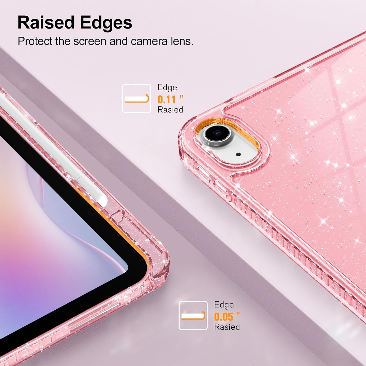 Slim Case for iPad (A16) 11th Gen / iPad 10th Gen Glittering Sparkly Stand Cover