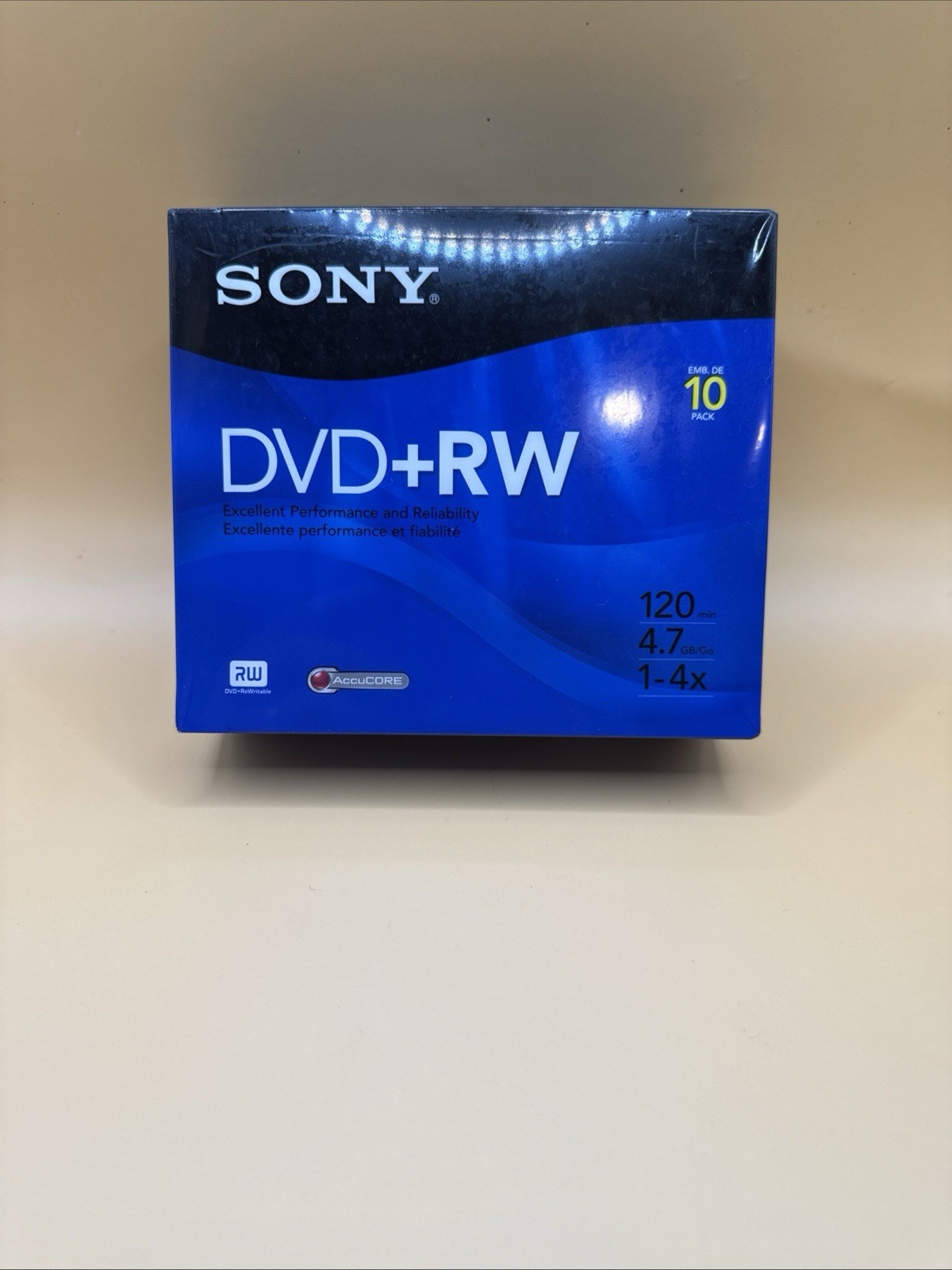 Sony 10 Pack DVD+RW 120 Minutes 4.7 GB Compact Discs NEW SEALED