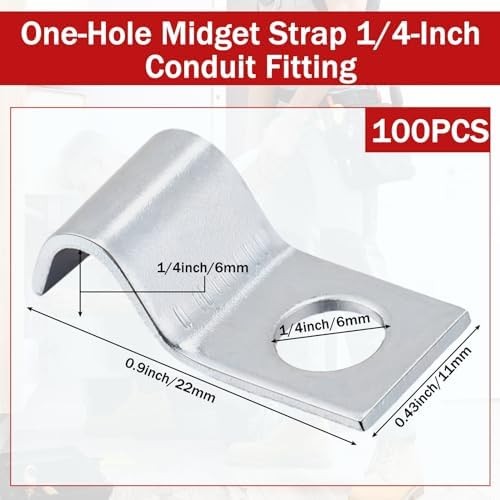 100 Pcs Silver Cable Wire Screw Clips 1/4 Inch, Zinc Plated Steel Clamp Outdoor