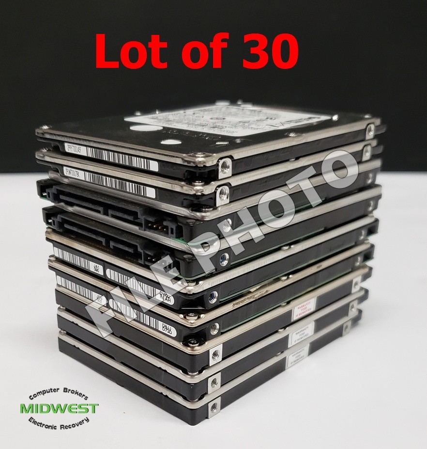(Lot of 30) 1TB 2.5″ SATA HDD Laptop Hard Drive HGST WD Toshiba Seagate
