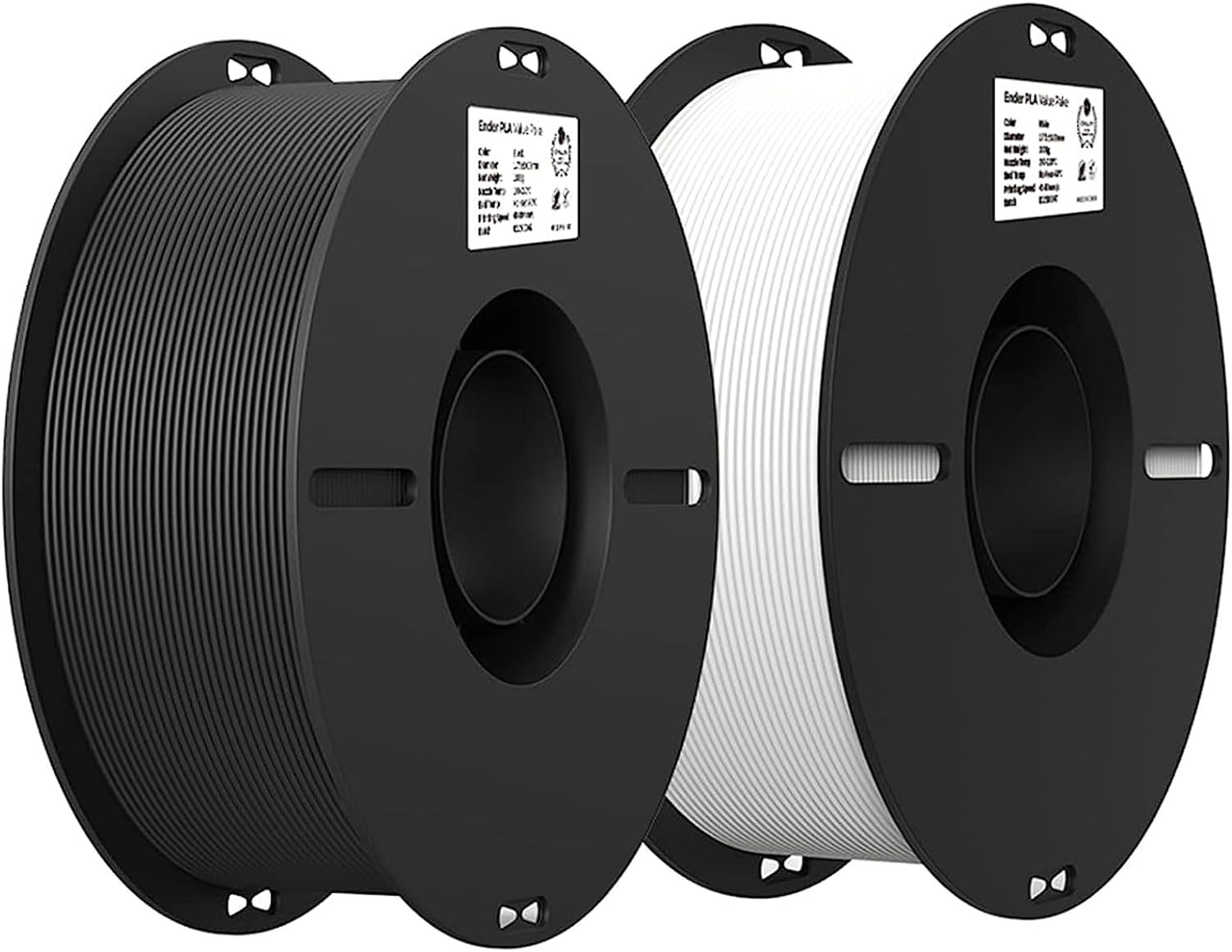 3D Printer Filament, PLA Filament 1.75Mm Bundle 2Kg for 3D Printing, Ender PLA F