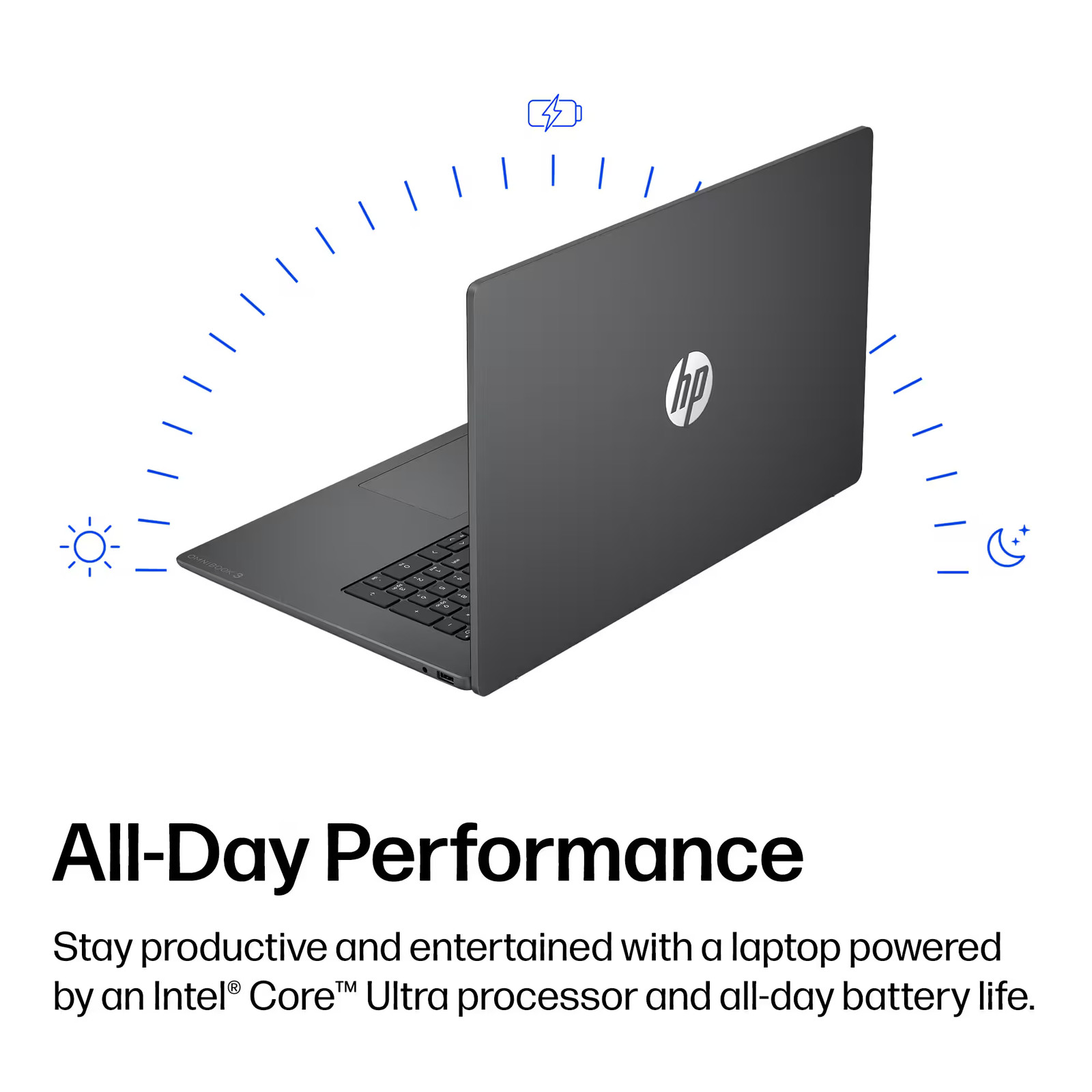 HP – OmniBook 3 17.3″ Full HD Laptop – Intel Core Ultra 7 (2025) – 16GB Memor…