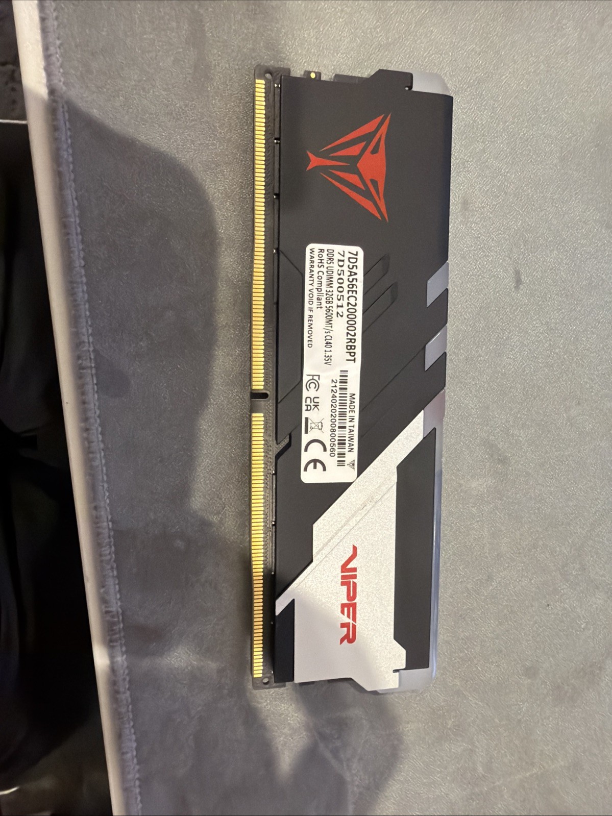 Patriot Viper Venom RGB 16GB (1x16GB) DDR5-6000 PC5-48000 C30 XMP/EXPO PC Memory