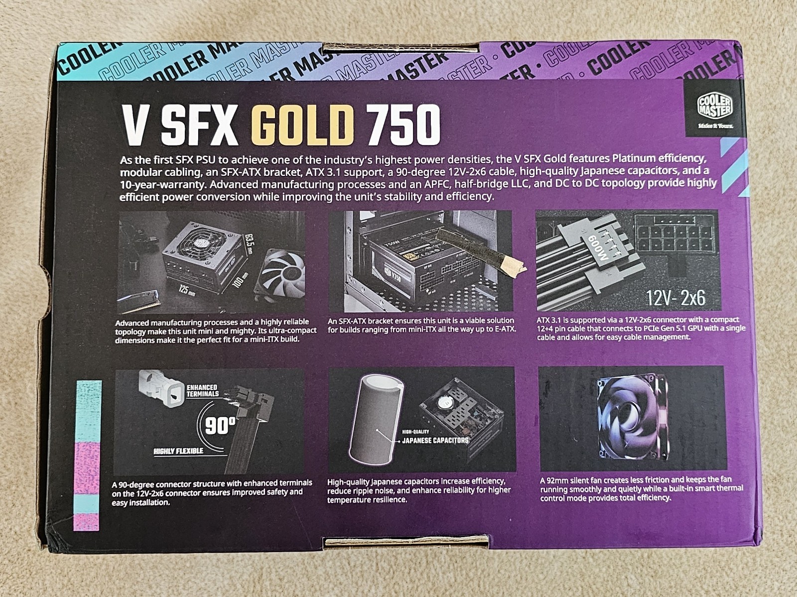 Cooler Master V SFX Gold 750 Watts ATX 3.1 Modular PSU – Barely Used