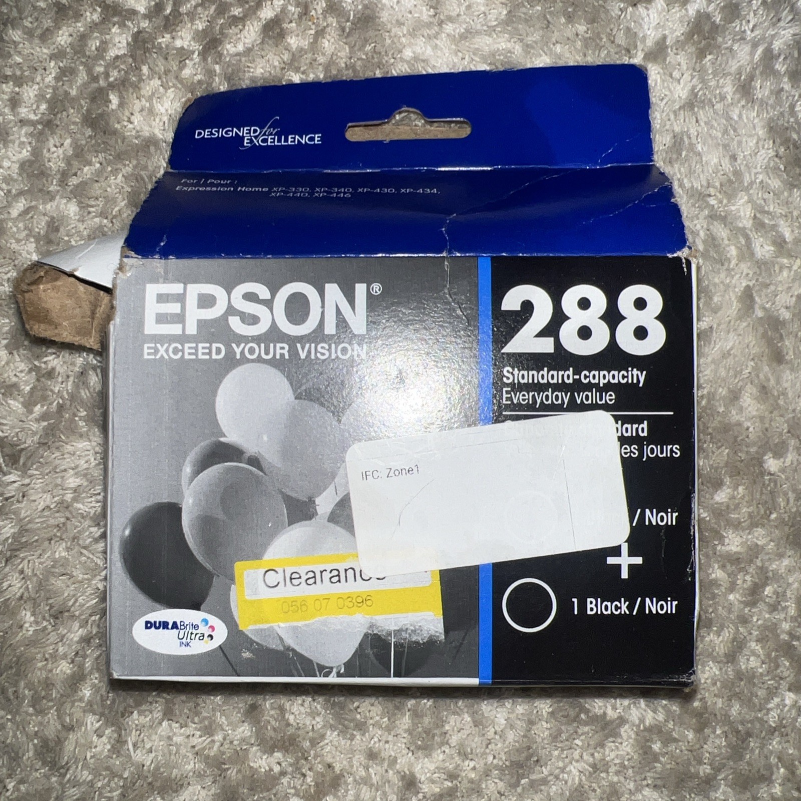 Epson 288 Ink Cartridge – Black (T288120-D2) EXP 07/2026 Sealed