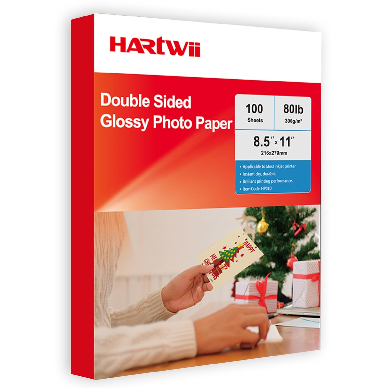 300gsm Double Sided Glossy Thick Heavyweight Photo Paper 80LB 100 Sheets 8.5x…