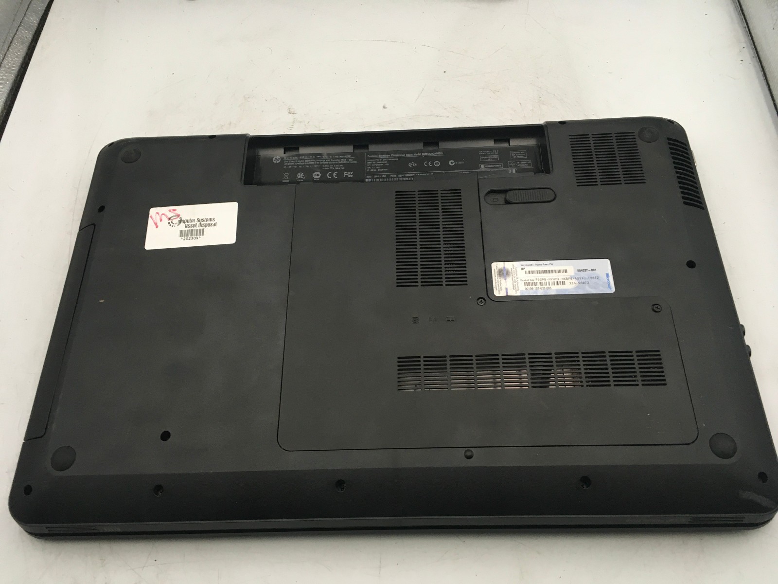 HP PAVILION G7 1017CL – BOOTS TO BIOS – AMD ATHLON II – NO RAM – READ DESC – BB