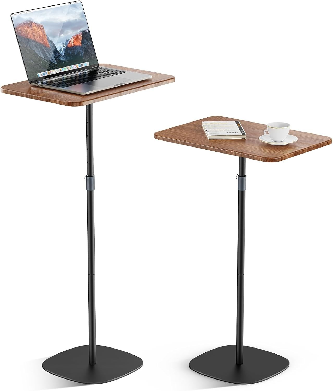 Portable Laptop Floor Stand, Bedside/Sofa Table with Height Adjustable 18”~48”