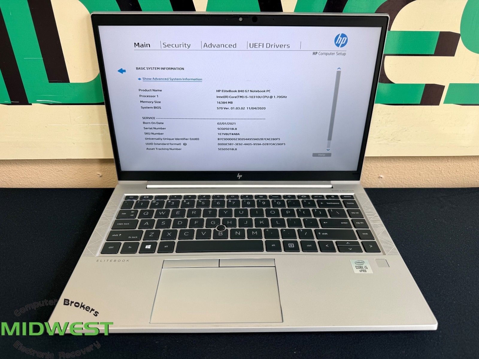 HP EliteBook 840 G7 i5-10310U 1.7GHz 16GB 256GB SSD