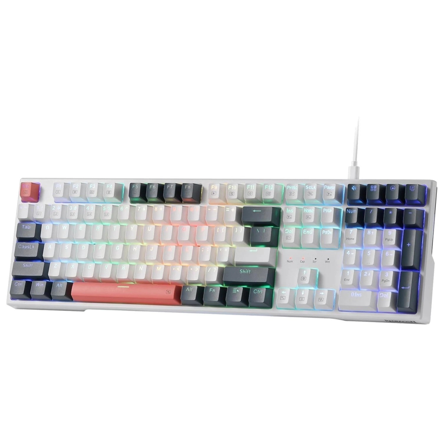 Full Size 108 Keys Mechanical Keyboard with 2 Sets Keycaps