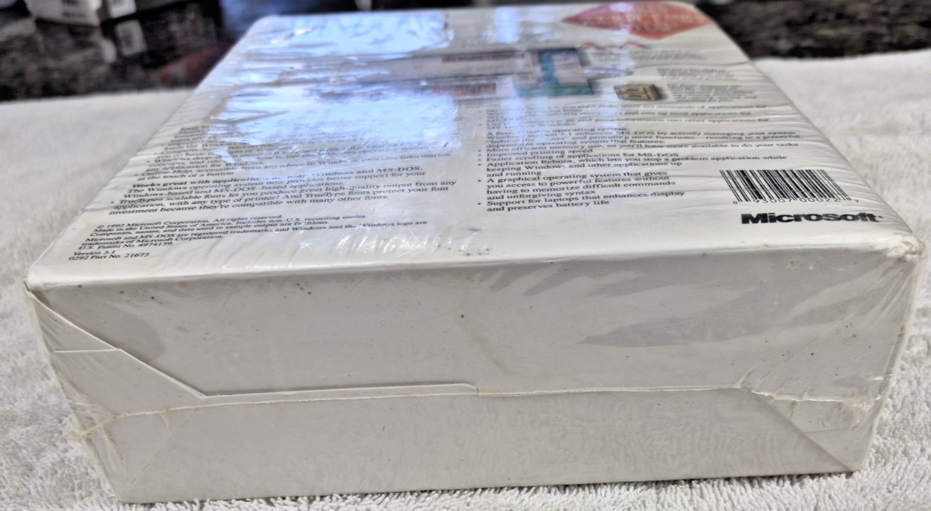 Vintage Microsoft Windows Operating System Version 3.1 3.5″ Floppy – New Sealed