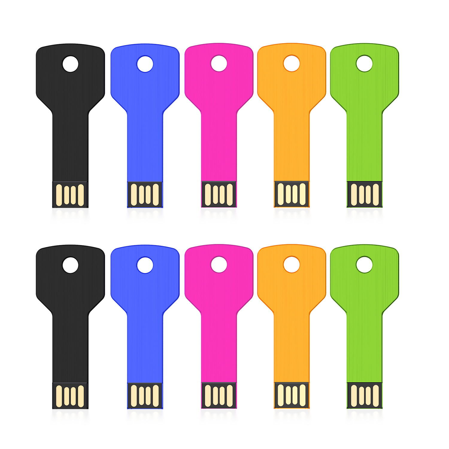Wholesale USB 2.0 5/10/ 100PCS 2GB 4GB 8GB 16GB 32GB 64GB Metal USB Flash Drive