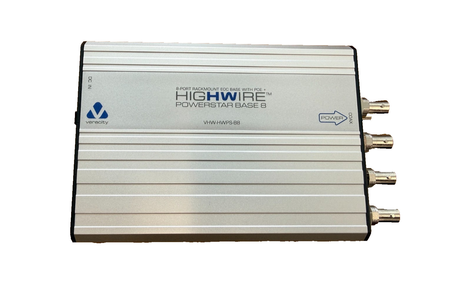 Veracity VHW-HWPS-B8 HIGHWIRE Powerstar Base 8- 8 Channel EOC POE Plus Base Unit
