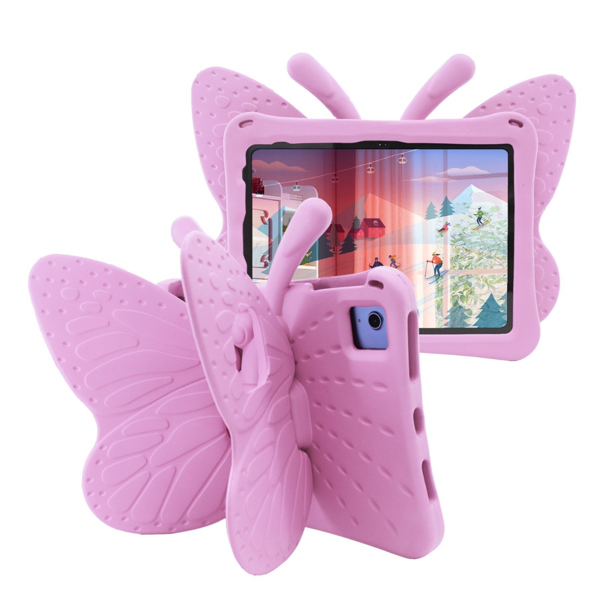 Kids Butterfly Stand Case for iPad (A16) /10th 9th 8th 7th & Mini 1/2/3/4/5/6/7