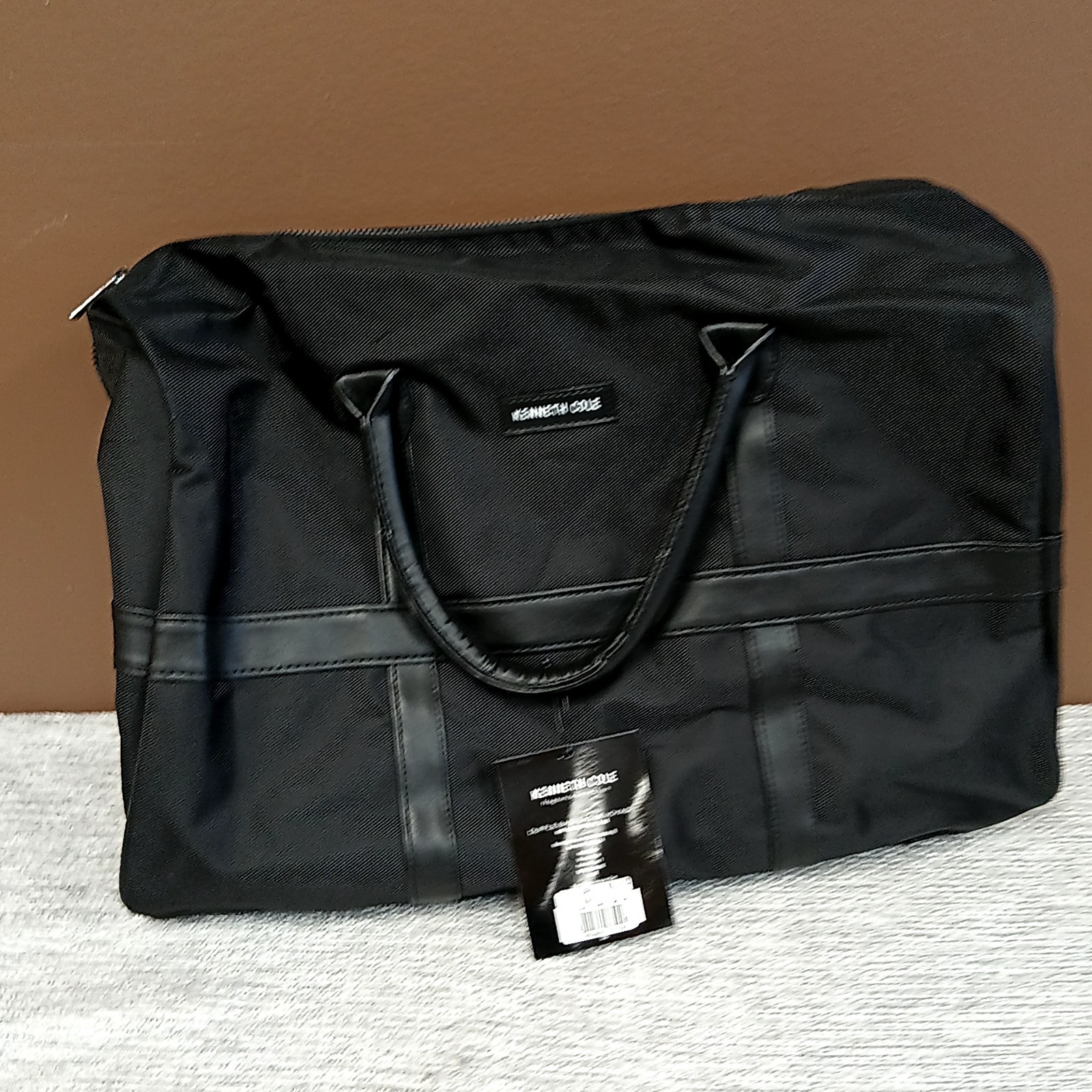 NEW TAGGED/BAGGED Kenneth Cole Black Canvas Bag Gift Premium