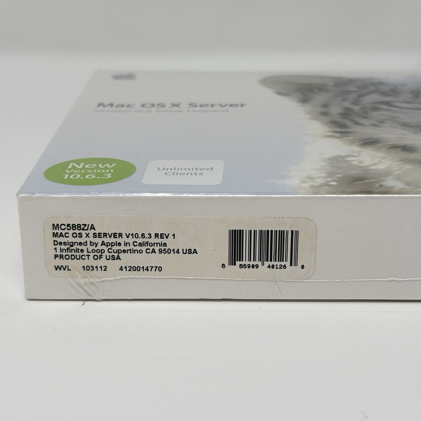 Apple Mac OS X Server v10.6 Snow Leopard Unlimited Client License MC588Z/A
