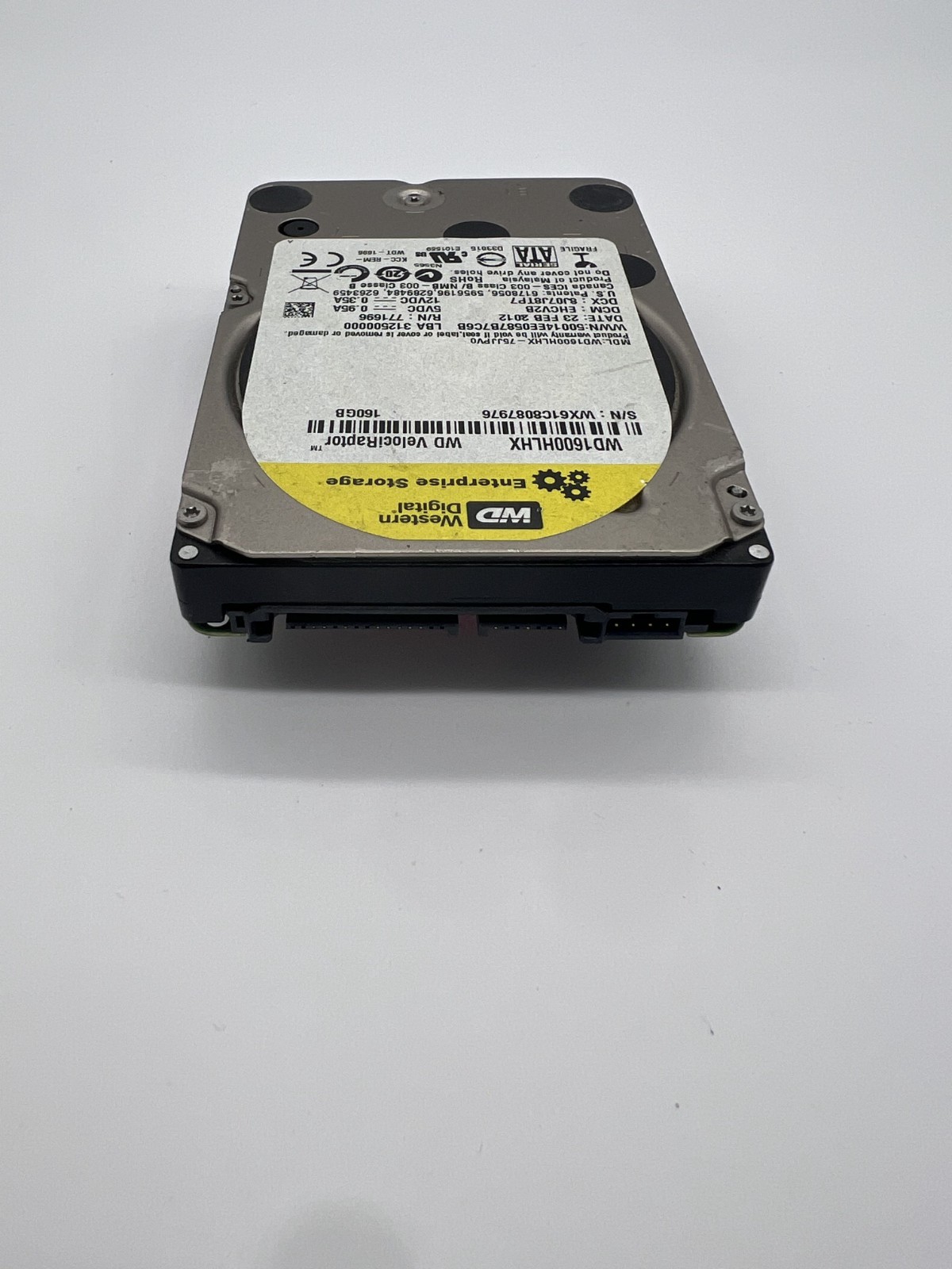 Western Digital VelociRaptor WD1600HLHX 160GB 2.5″ SATA HDD 10K RPM Tested