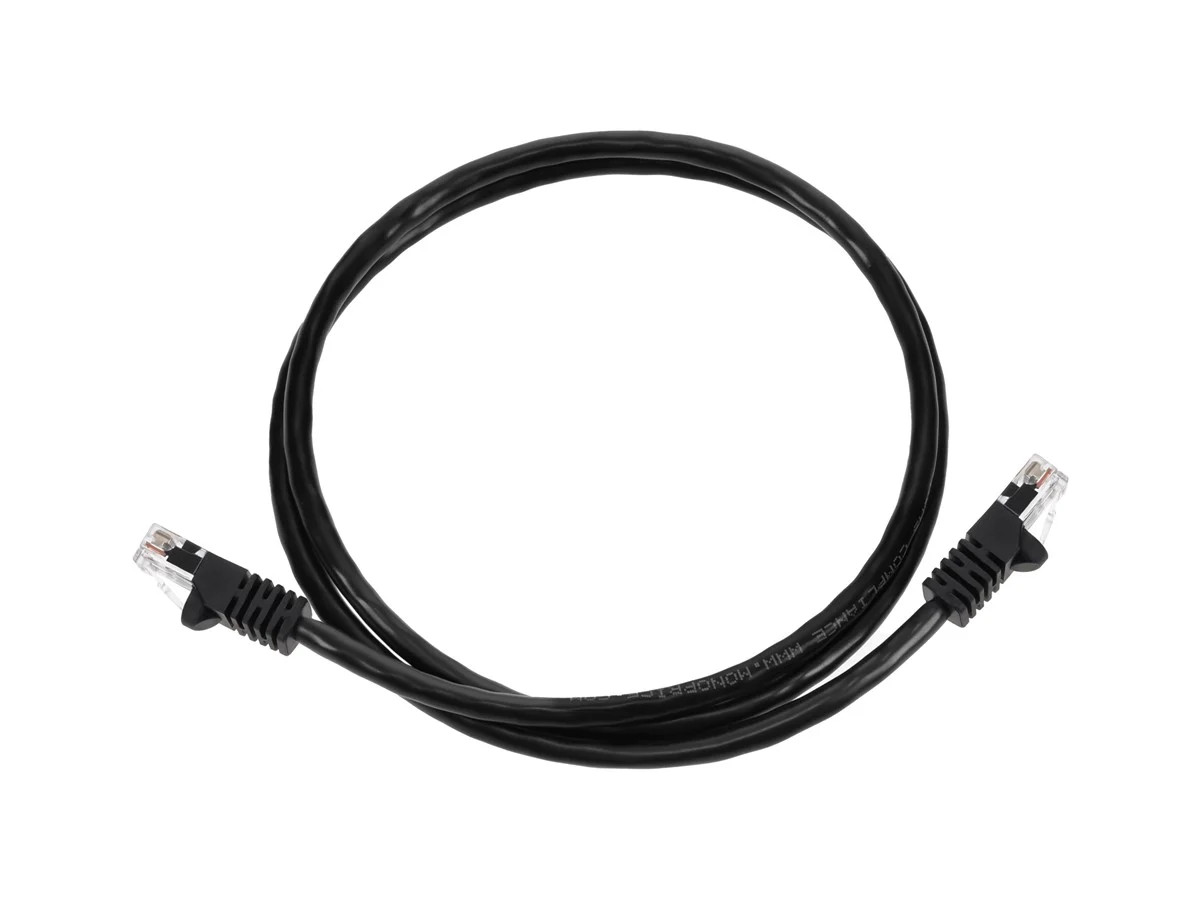 Cat5e Ethernet Patch Cable RJ45 Stranded 350Mhz UTP Copper Wire 24AWG 3ft Black