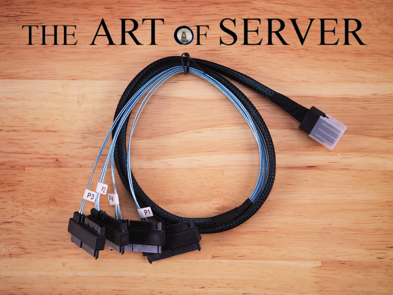 SAS cable MiniSAS SFF-8087 to 4x SFF-8482 cable with SATA power [CBL-A0017L-02]