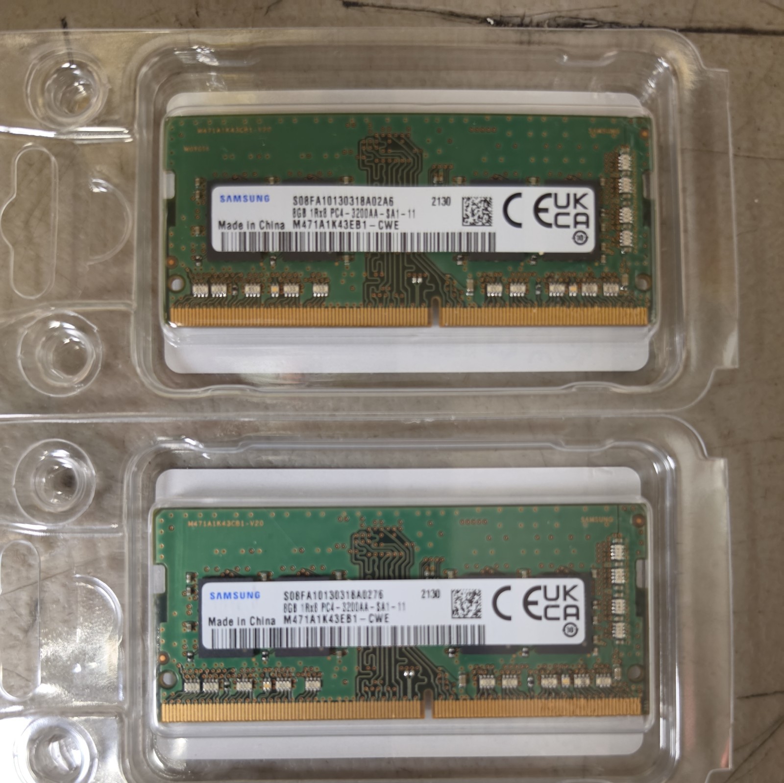 Samsung 16GB (2 x 8GB) 1Rx8 PC4-3200AA SODIMM Memory M471A1K43DB1-CWE