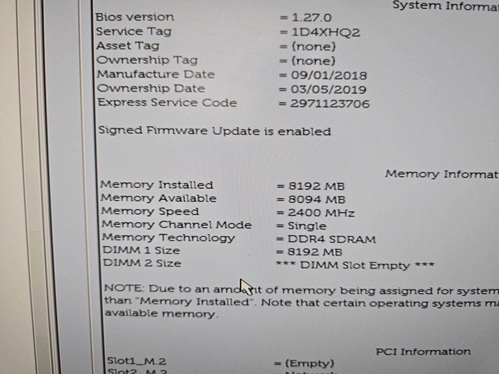 Dell OptiPlex 5070 D10U Micro Desktop PC Core i5 7gen 8GB NO POWER SUPPLY No OS