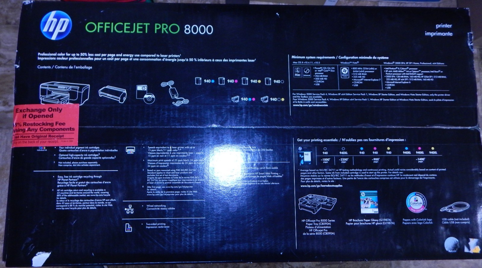 HP OFFICEJET PRO 8000 Wired Printer Professional Color Business NEW In Box
