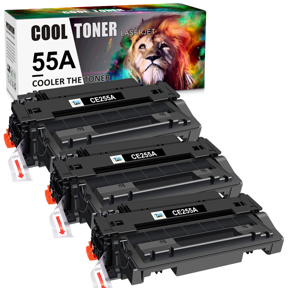 3PK CE255A 55A Toner fits for HP LaserJet Pro P3010 P3011 P3015 P3015DN P3015X