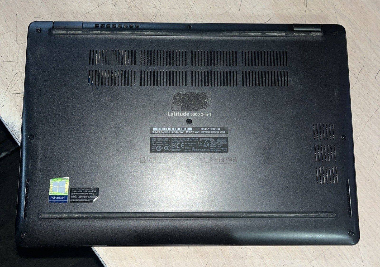 DELL LATITUDE 5300 2 IN 1 INTEL CORE I7-8665U 1.90GHZ 16GB RAM NO HD /TOUCH