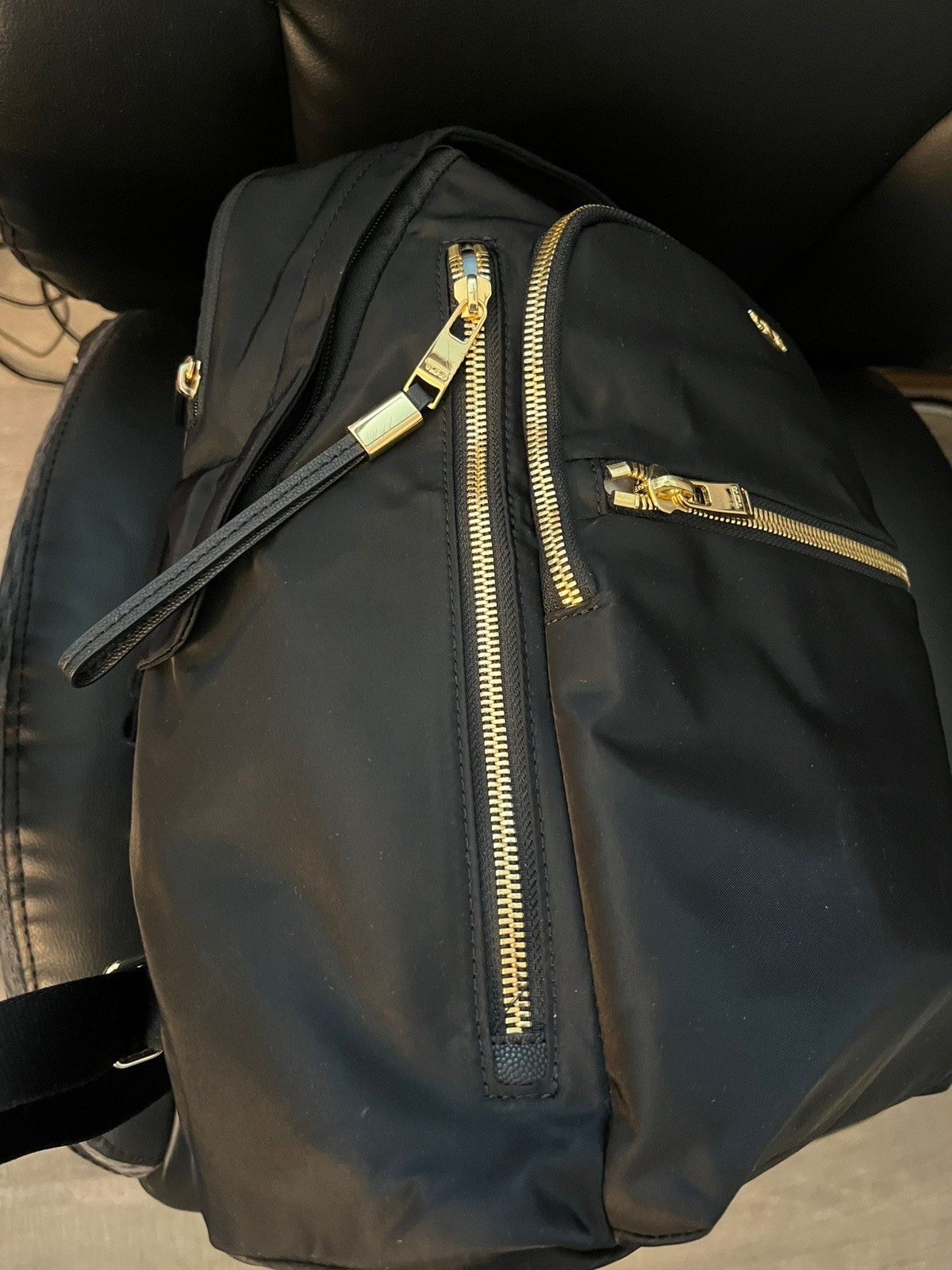 TUMI – Voyageur Halsey Backpack – Travel One Size, Black & Gold Hardware